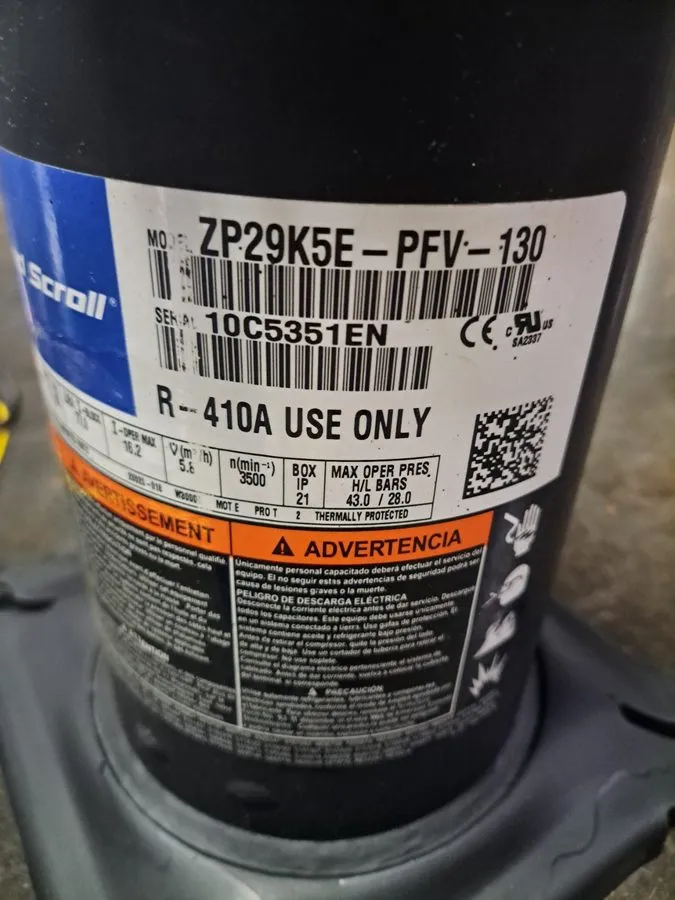 Компрессор Copeland ZP29K5E-PFV-130 Scroll Compressor 2.5-Ton 208-230V 1PH 31100