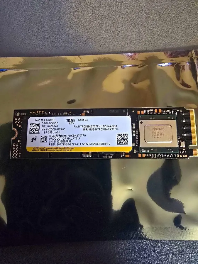 SSD-накопитель Micron 3400 2TB NVMe PCIE Gen 4.0 x 4 M.2 2280 SSD MTFDKBA2T0TFH