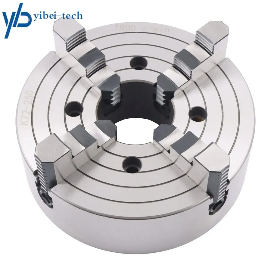 Режущий инструмент LABLT 10" K72-250 4-Jaw Lathe Chuck 0.6-9.84in Clamping Range — фото лота 2