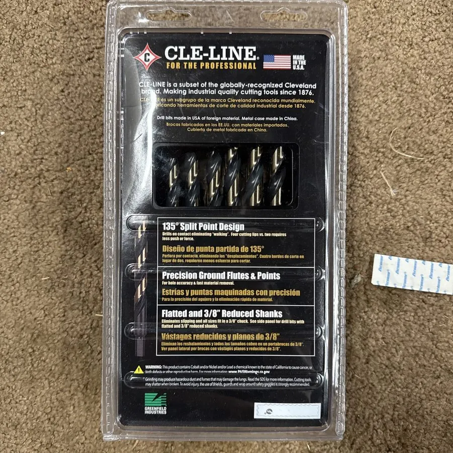 Режущий инструмент C18130 Cle-Line Black & Gold Drill Bit Set — фото лота 1