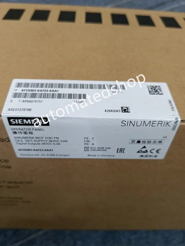 Оборудование ЧПУ Siemens 6FC5303-0AF23-0AA1 24 VDC Machine Control Panel