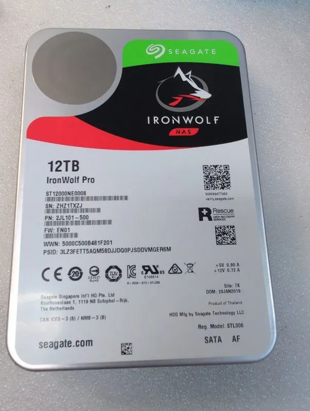 Жёсткий диск Seagate IronWolf Pro 12TB 7200RPM SATA 6Gb/s 3.5" NAS HDD ST12000NE — фото лота 1
