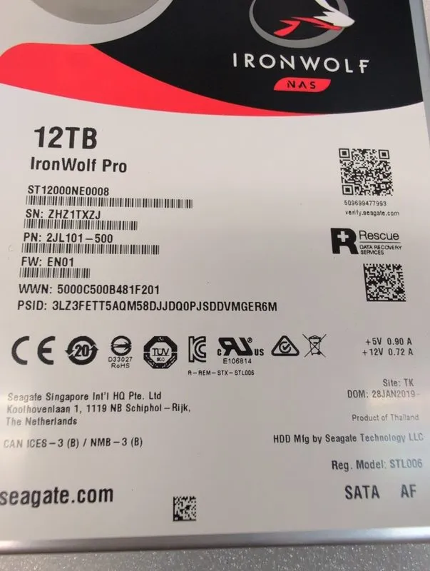 Жёсткий диск Seagate IronWolf Pro 12TB 7200RPM SATA 6Gb/s 3.5" NAS HDD ST12000NE — фото лота 3