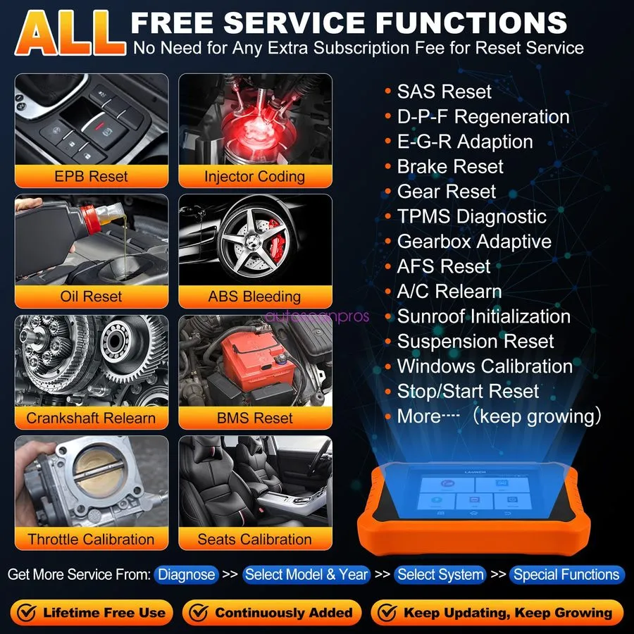 Диагностический сканер LAUNCH Creader Elite2.0 Bidirectional Diagnostic Tool Sca