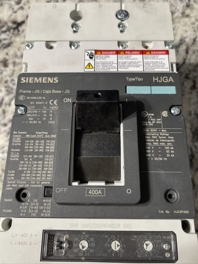 Автоматический выключатель Siemens HJGA 3VL4140-3RR30-0AA0 Circuit breaker 400 A