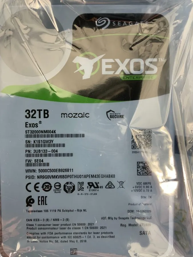 Жёсткий диск Seagate Exos M 32TB Enterprise HDD 7.2K SATA 6Gb/s 3.5" Hard Drive 