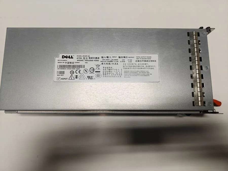 Блок питания DELL POWEREDGE SERVER 2900 930 WATT POWER SUPPLY 0KX823, Z930P-00