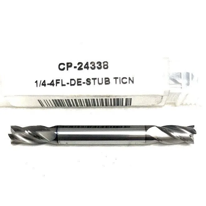 Режущий инструмент 1/4" 4 Flute Square Double End Mill Stub Carbide Plus CP-2433