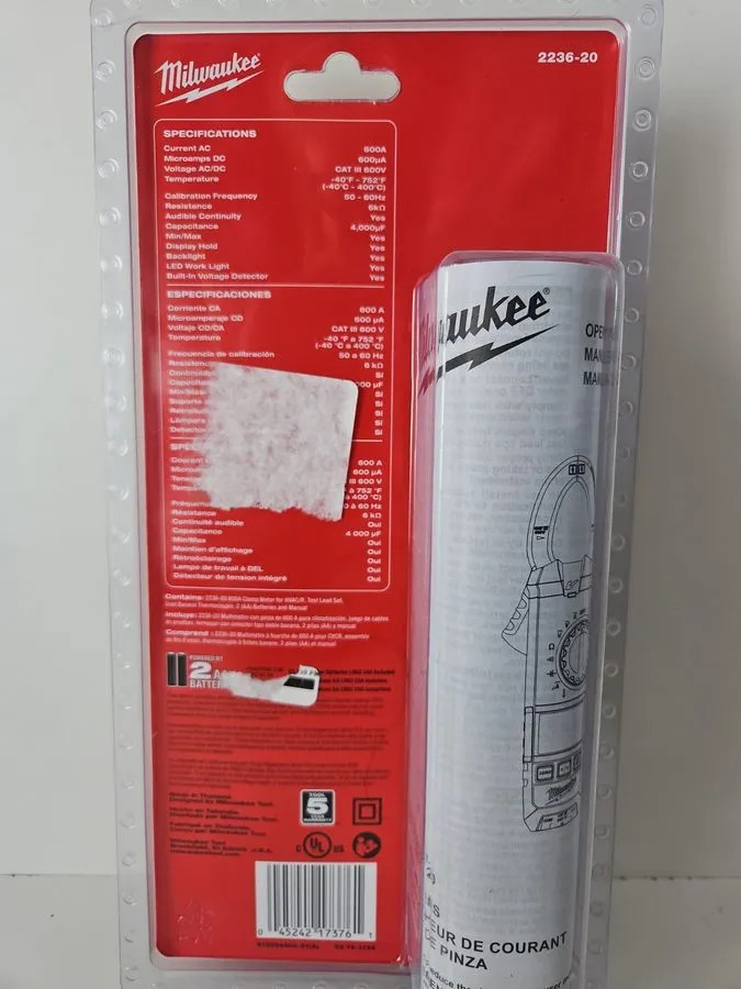 Тестер Milwaukee 2236-20 Clamp Meter — фото лота 1