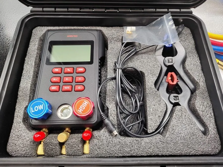 Манометрический коллектор Digital HVAC Gauge, Aprvtio AMF-300 AC Manifold Gauge 