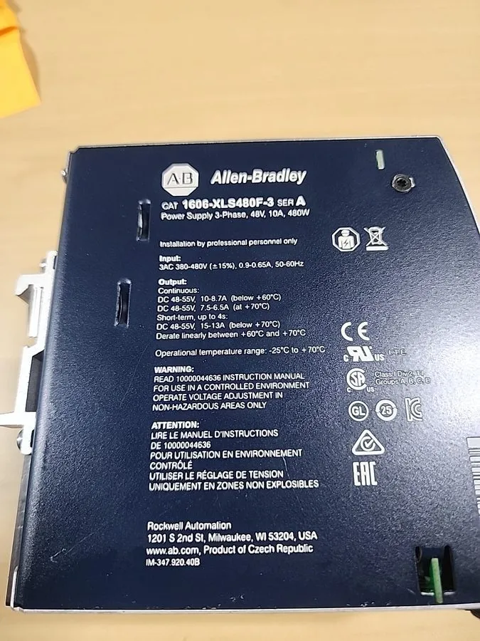 Блок питания Allen-Bradley 1606-XLS480F-3 20A 24V DIN Rail Mount Power Supply