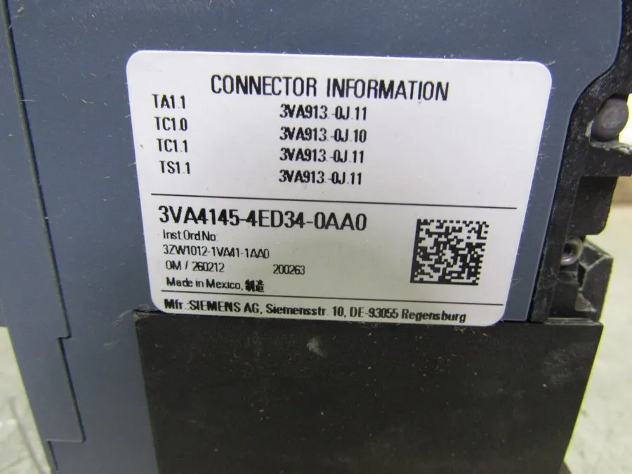 Автоматический выключатель SIEMENS BREAKER CAT: 3VA4145-4ED34-0AA0 45A 600V 3PH  — фото лота 1
