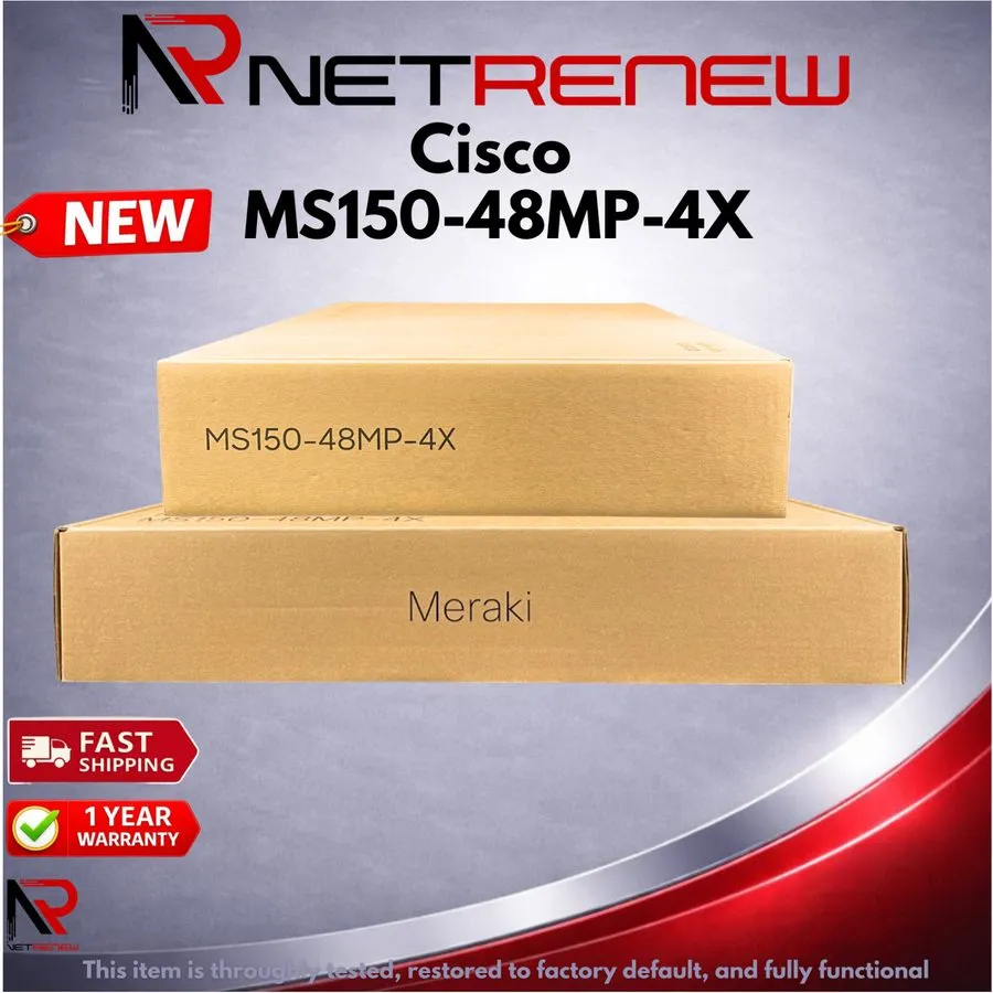 Коммутатор Cisco Meraki MS150-48MP-4X 32GE 16(5GE) 740W PoE Cloud Managed Switch