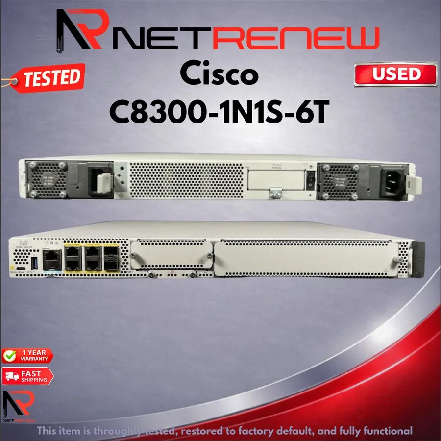 Маршрутизатор Cisco C8300-1N1S-6T C8300 Series Router