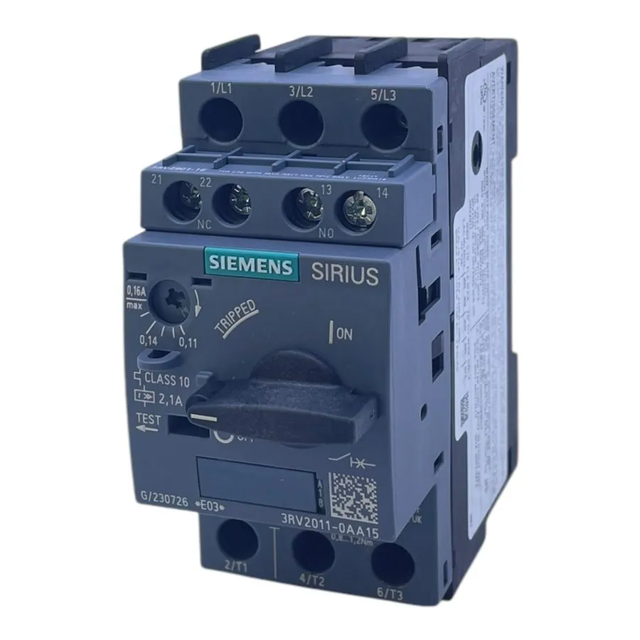 Автоматический выключатель Siemens 3RV2011-0AA15 Circuit Breaker Size S00 — фото лота 1