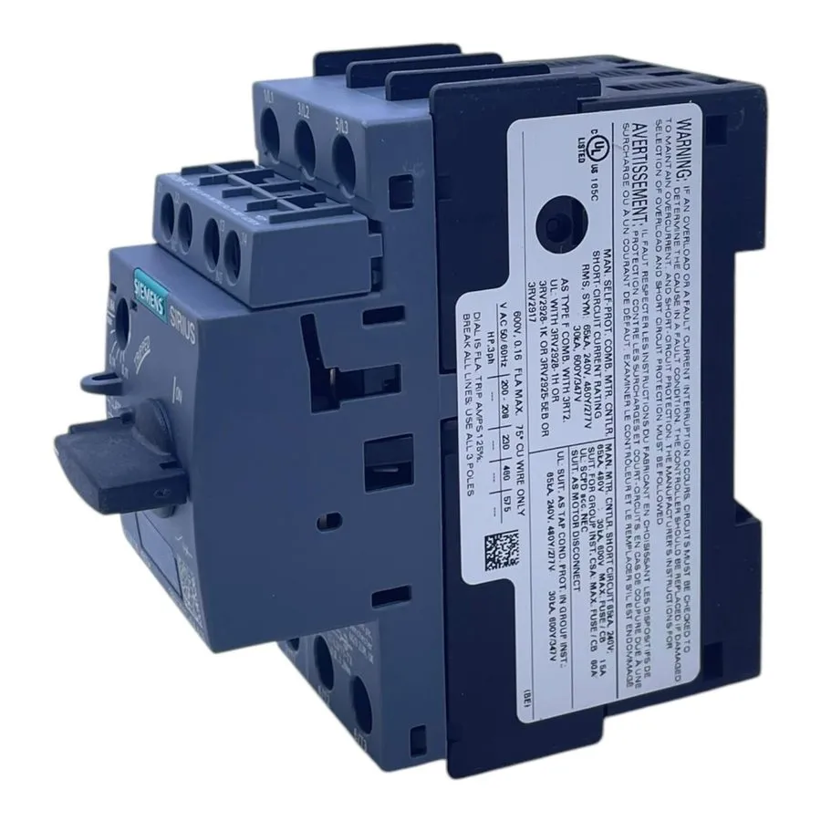 Автоматический выключатель Siemens 3RV2011-0AA15 Circuit Breaker Size S00 — фото лота 2