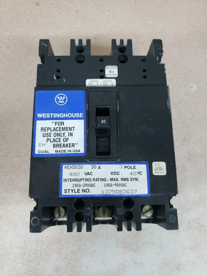 Автоматический выключатель Take Out! Westinghouse REH3030 480V 30A 3 Pole Circui