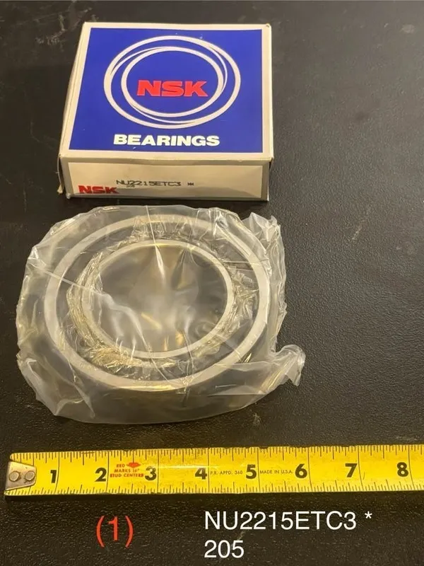 Подшипник NSK NU2215ETC3 Cylindrical Roller Bearing 75x130x31mm Polyamide Cage S — фото лота 1
