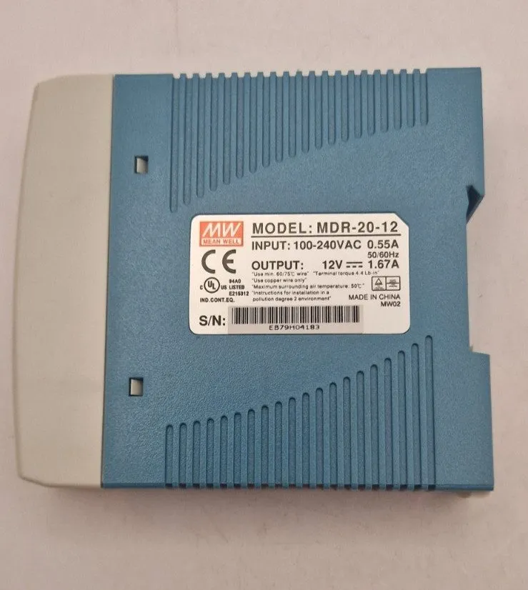 Блок питания Mean Well MDR-20-12 Industrial Din Rail Power Supply 12VDC 1.67A 20