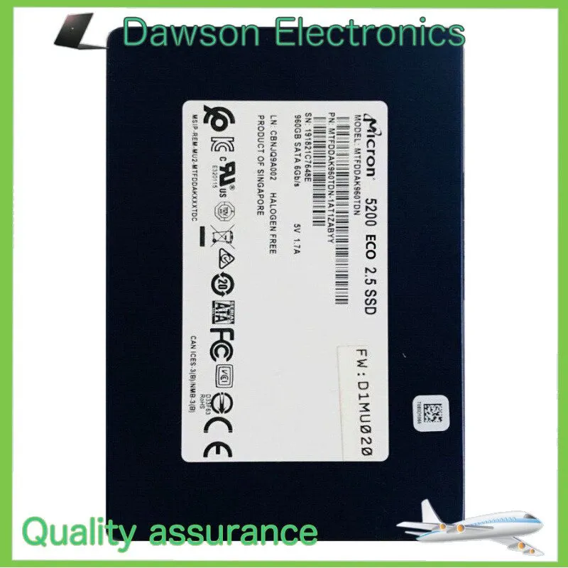 SSD-накопитель Micron 5200 ECO 960GB SSD 2.5'' 6Gbps Solid State Drives MTFDDAK9
