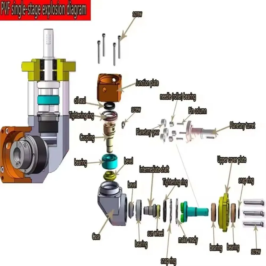 Серводвигатель 90 Degree Right Angle Planetary Gearbox 10Arcmin Stepper Servo mo — фото лота 2