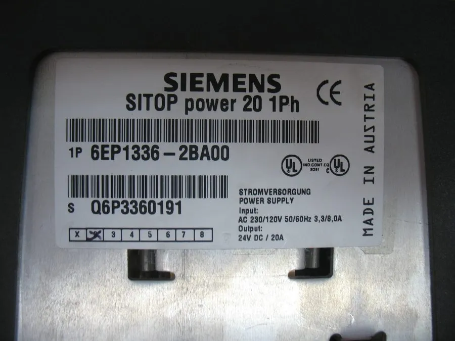 Блок питания Siemens SITOP Power Supply 6EP1336-2BA00, 20 AMP 24VDC