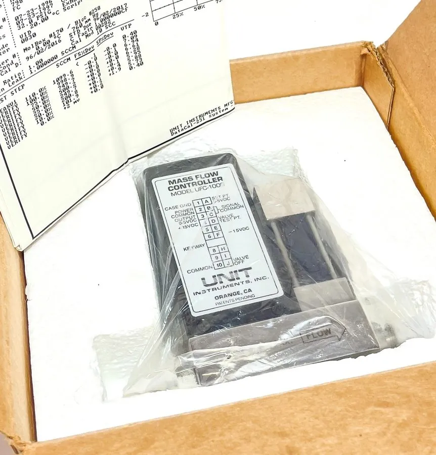 Контроллер Unit Instruments UFC-1000 Mass Flow Controller, MFC, N2, 2 SLPM, 4106