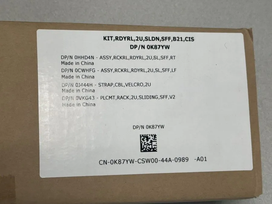 Комплект направляющих DELL B21 2U yRails Sliding Rail Kit 0K87YW