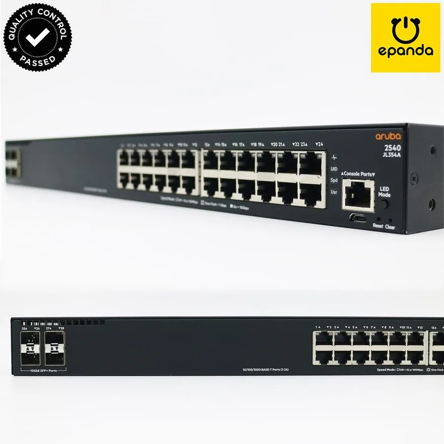 Коммутатор HPE Aruba 2540 JL356A 2540-24G-PoE+-4SFP+ 370W L2 Switch 24GigE 4SFP+