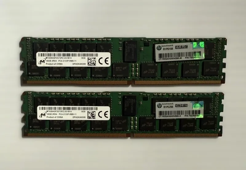 Модуль памяти Micron 16GB DDR4 ECC Registered RAM PC4-2133P 2Rx4 RDIMM MTA36ASF2