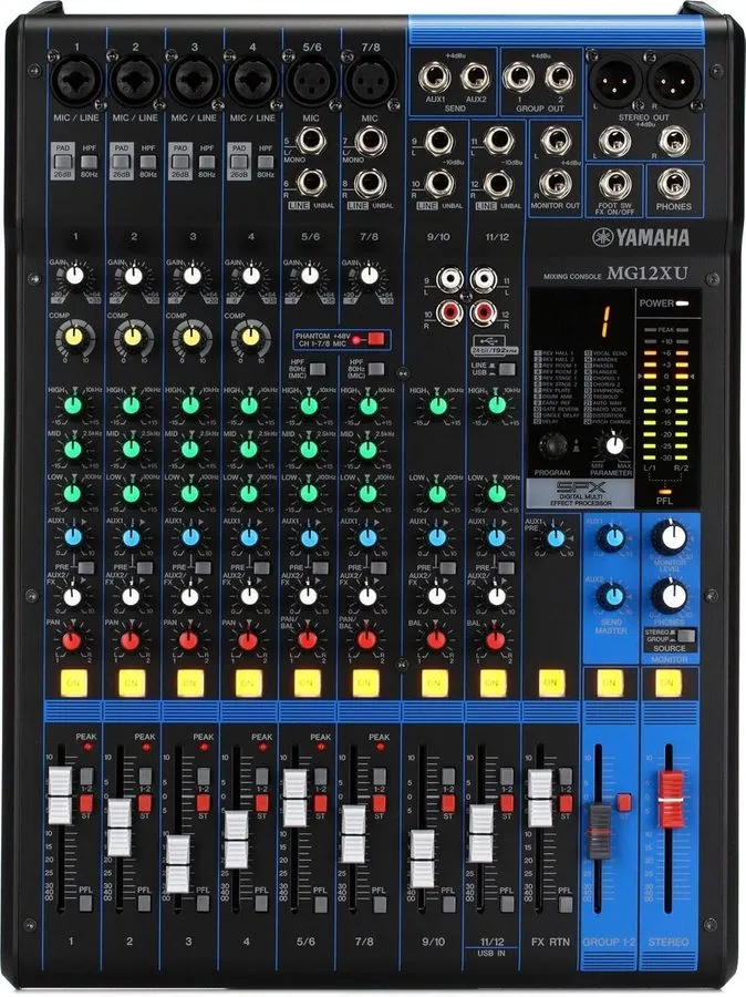 Микшерный пульт YAMAHA MG12XU 12-Channel Mixing Console W/Box