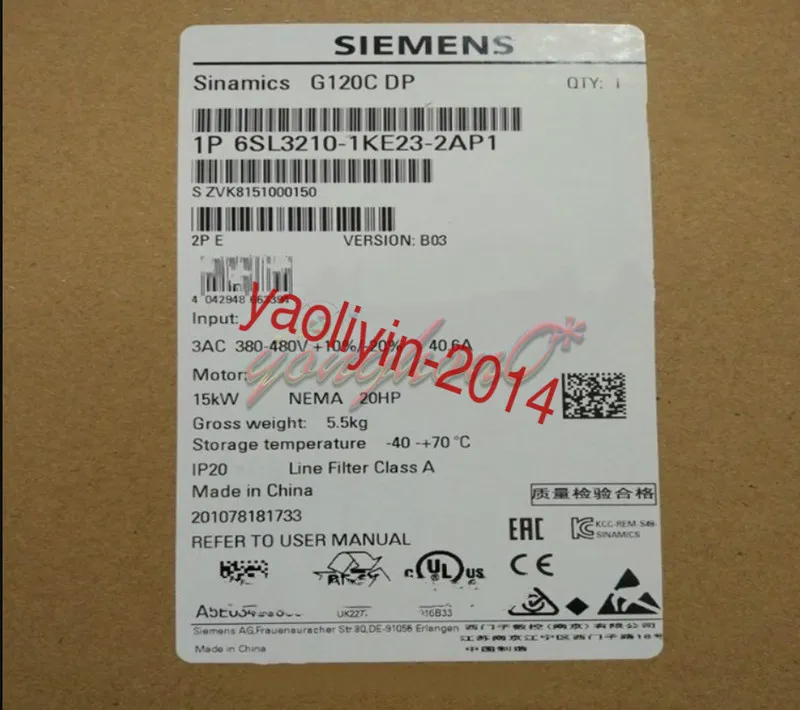 Частотный преобразователь Siemens SINAMICS G120 6SL3210-1KE23-2AP1