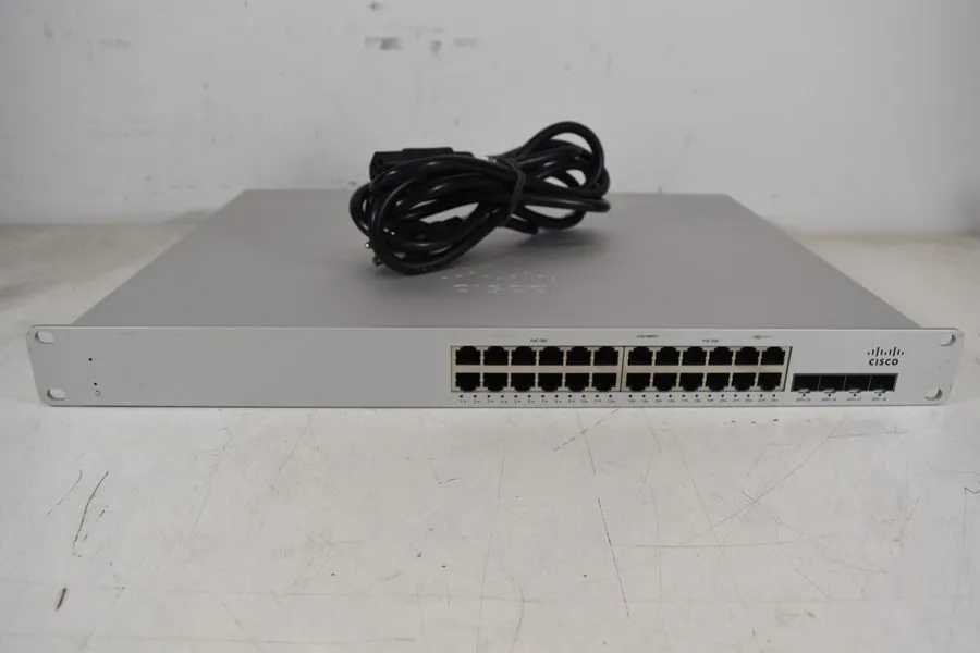 Коммутатор Cisco Meraki MS250-24P 24-Port PoE+ Layer 3 Switch 370W 10G SFP+
