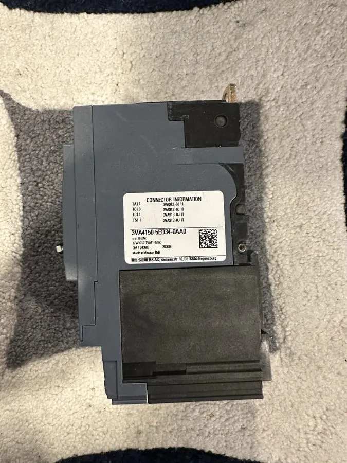 Автоматический выключатель Siemens 3va4150-5ed34-0aa0 50amp circuit breaker type — фото лота 1