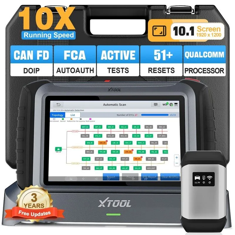 Диагностический сканер XTOOL IP919 Bidirectional Diagnostic Tool All System 51+R — фото лота 1