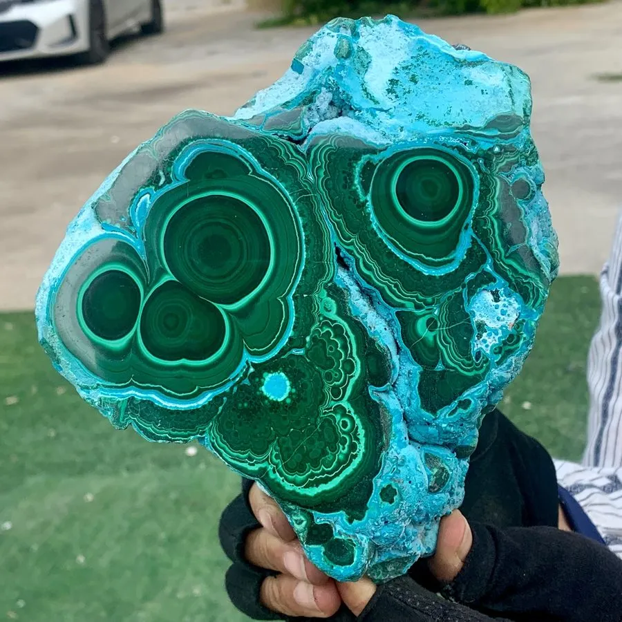 Лабораторный прибор 2.37LB Natural Chrysocolla/Malachite transparent cluster rou