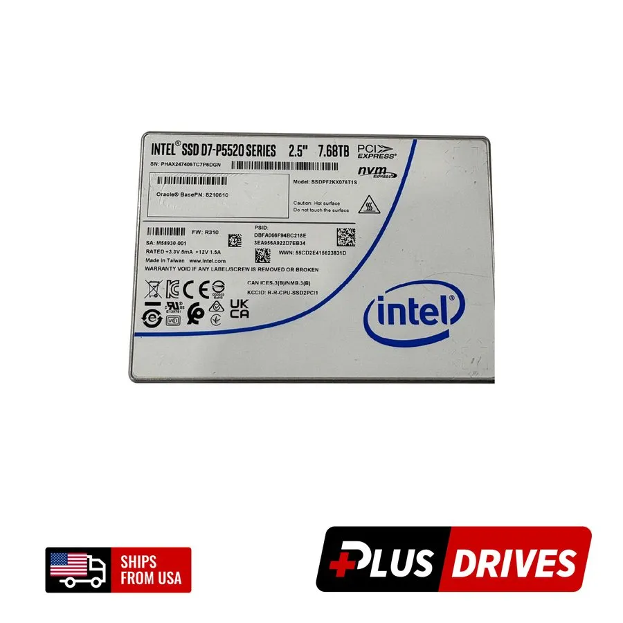 SSD-накопитель INTEL SSDPF2KX019T1M 1.92TB SFF 2.5" Intel D7-P5520 PCIe 4.0 x4 N