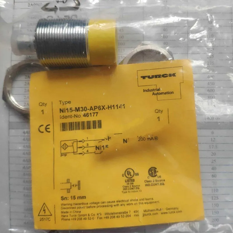 Датчик приближения Turck NI15-M30-AP6X-H1141 Inductive Proximity Sensor, M30 15m