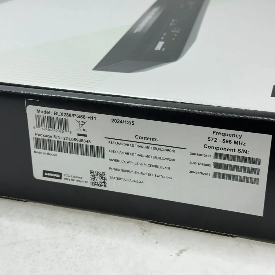 Радиосистема Shure BLX288/PG58 Dual-Channel Wireless Handheld Microphone 542-572 — фото лота 2