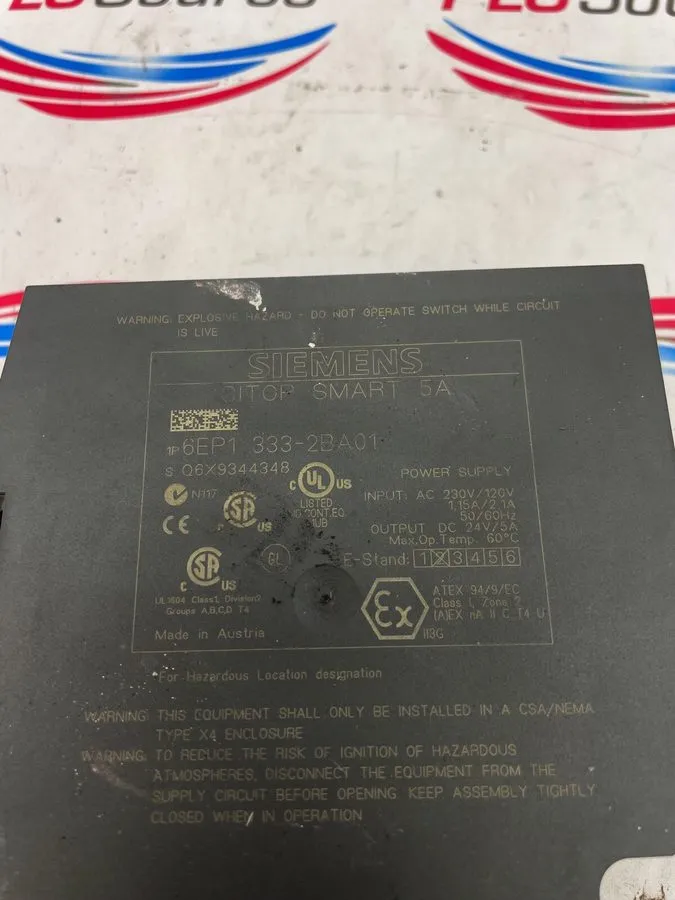 Блок питания Siemens SITOP smart 120 W power supply 6EP1333-2BA01