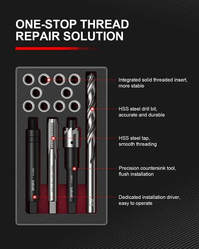 Режущий инструмент Drill Tap Set M6x1.0 Tap 5.0mm Drill Bit Kit M2 HSS Metric Me