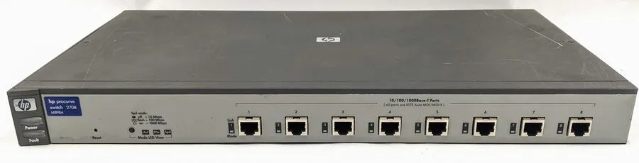 Коммутатор HP J4898A 2708 PROCURVE 10/100/1000 8-PORT AUTO-MDIX 1U SWITCH — фото лота 1