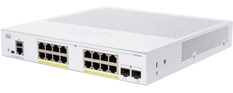 Коммутатор Cisco CBS350-16P-E-2G 16-port PoE+ Gigabit Ethernet Managed Switch