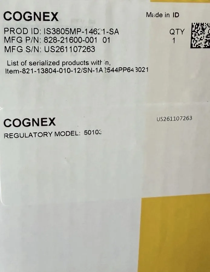 Камера машинного зрения COGNEX IS3805MP-14621-SA In-Sight 3805 5MP 16mm HSLL RGB — фото лота 1