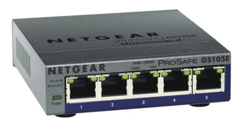 Коммутатор NETGEAR ProSAFE GS105E-200NAS 5 Port Gigabit Smart Managed Plus Switc