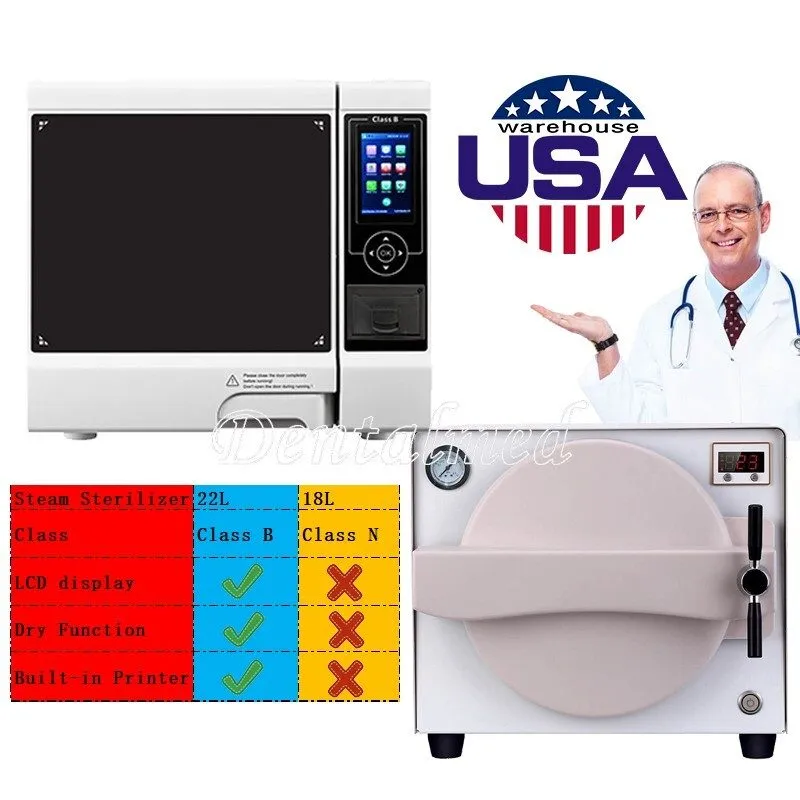 Стерилизатор 18L/22L Dental Autoclave Steam Sterilizer/Medical Class B Steriliza