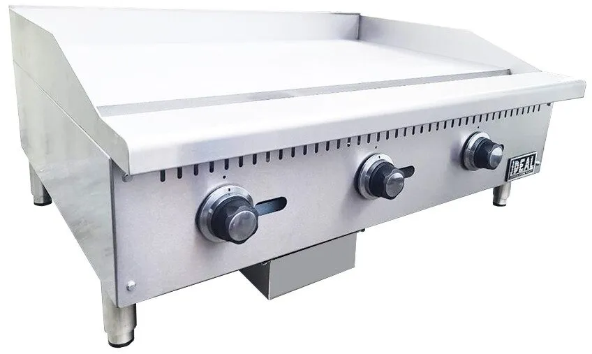 Гриль Ideal IDGR-36S 36" Commercial Snack Griddle Flat Top 3 Burner 75k BTU Gas  — фото лота 1
