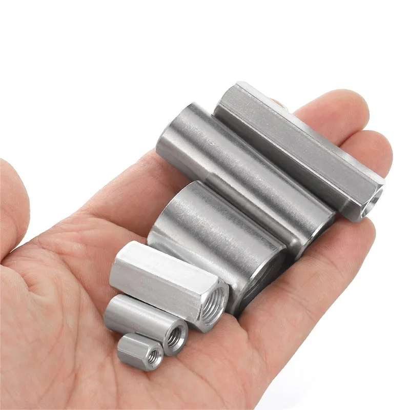 Датчик M12x1.75mm Round Coupling Nuts, 50mm Stainless Steel Connector Nut — фото лота 2