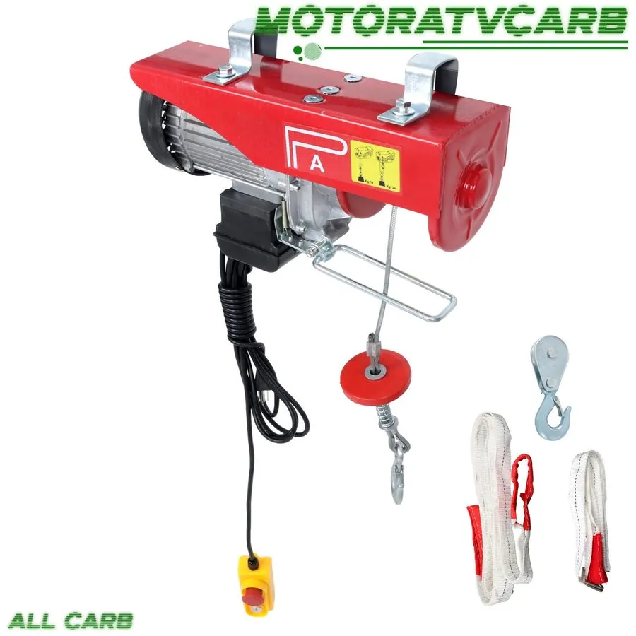Таль 2200lbs Mini Electric Hoist 14ft/4.2m Wired Remote Control 1600W Crane Winc