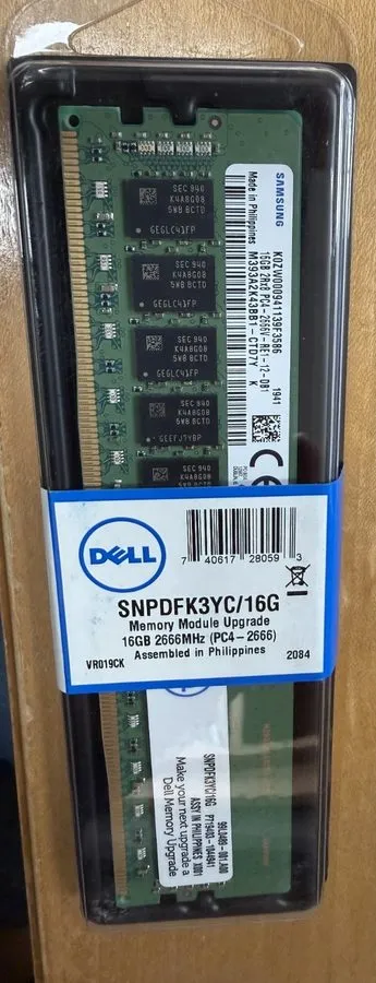 Модуль памяти Dell SNPDFK3YC/16G 16GB 2666Mhz (PC4-2666) — фото лота 1